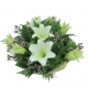 Rosh Hashsana flower arrangement Shoshan sachur lilies